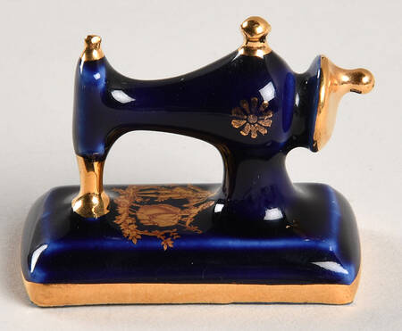 Limoges Miniature Figurines & Giftware Machine-Cobalt Blue - No Box
