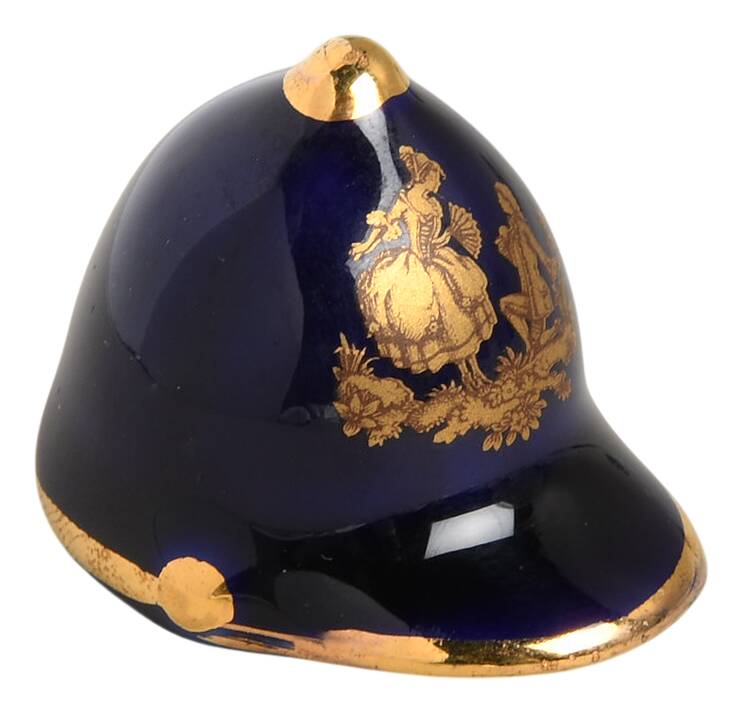 Limoges Miniature Figurines & Giftware Riding Hat - Cobalt/Proposal - No Box