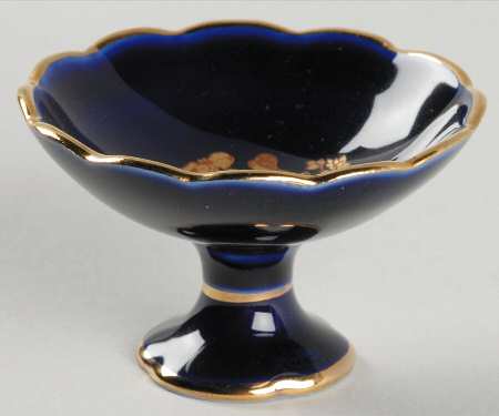 Limoges Miniature Figurines & Giftware Compote-Cobalt - No Box