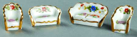 Limoges Miniature Figurines & Giftware Living Room Set - No Box