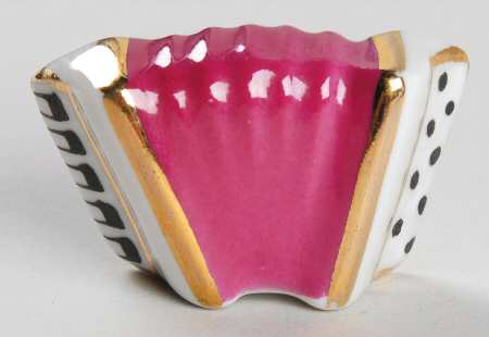 Limoges Miniature Figurines & Giftware Accordian--Red - No Box