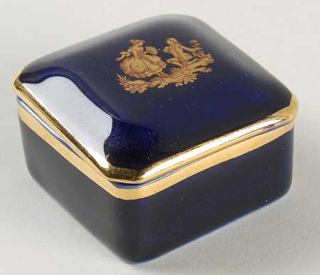 Limoges Miniature Figurines & Giftware Covered Box-Square - No Box
