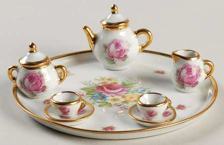 Limoges Miniature Figurines & Giftware Tea Set-6 Pieces - No Box