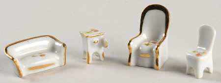 Limoges Miniature Figurines & Giftware Living Room Set Of 4 - No Box