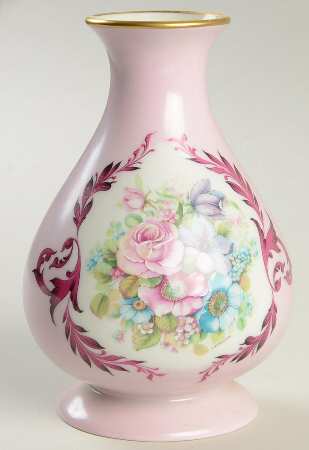 Limoges Miniature Figurines & Giftware Pink Vase - Flowered - No Box