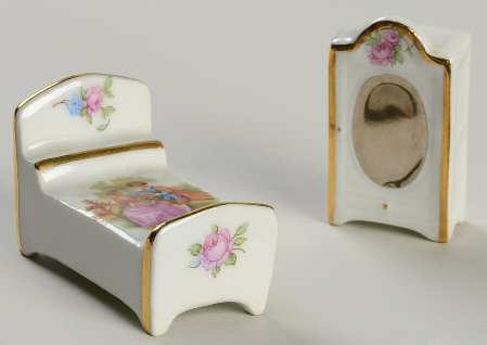 Limoges Miniature Figurines & Giftware Bed And Armoire - No Box