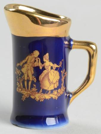 Limoges Miniature Figurines & Giftware Pitcher-Blue - No Box