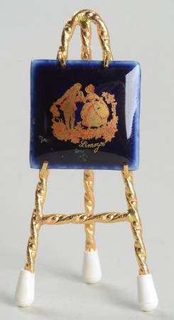Limoges Miniature Figurines & Giftware Easel With Painting - No Box