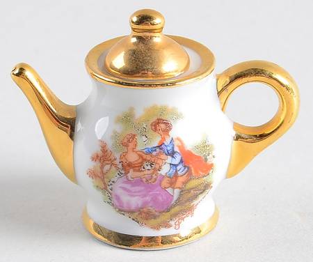 Limoges Miniature Figurines & Giftware Teapot-Proposal-White - No Box