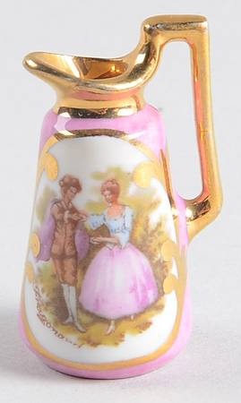 Limoges Miniature Figurines & Giftware Pitcher-Pink - No Box