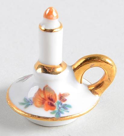 Limoges Miniature Figurines & Giftware Candle Stick-White - No Box