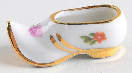 Limoges Miniature Figurines & Giftware Dutch Shoe-White - No Box