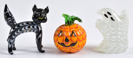 Lenox Art Glass Figurines Tricky Trio Set Of 3 - Boxed