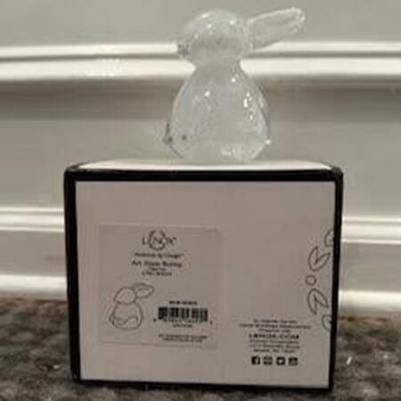 Lenox Art Glass Figurines Art Glass Bunny - Boxed