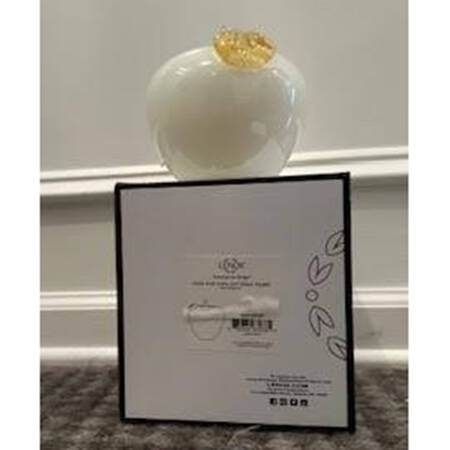 Lenox Art Glass Figurines Gold & Ivory Art Glass Apple - Boxed