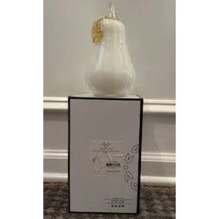 Lenox Art Glass Figurines Gold & Ivory Art Glass Pear - Boxed
