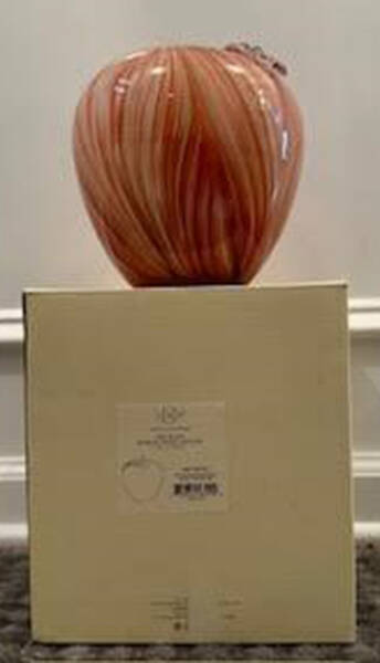 Lenox Art Glass Figurines Art Glass Swirled Apple - Boxed