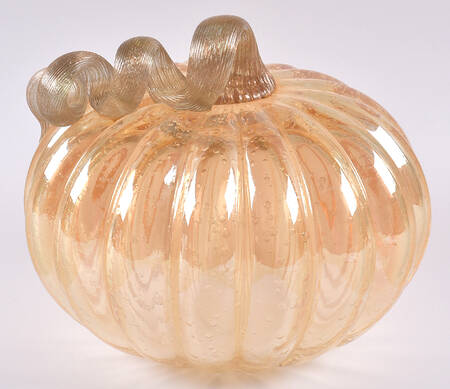 Lenox Art Glass Figurines Pumpkin-Copper - Boxed