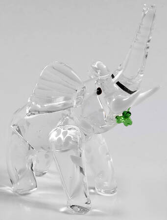 Lenox Art Glass Figurines Chance The Good Luck Elephant - Boxed