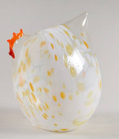 Lenox Art Glass Figurines Roly Poly Chicken - No Box