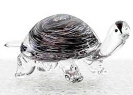 Lenox Art Glass Figurines Sassy Swirls Turtle - Boxed