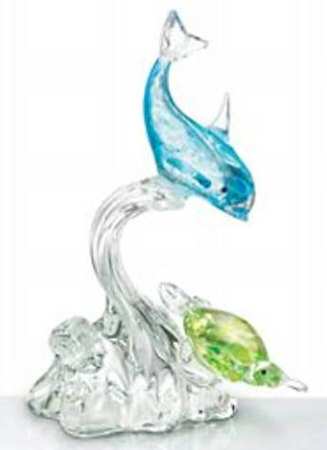Lenox Art Glass Figurines Friends In The Ocean - Boxed