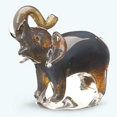 Lenox Art Glass Figurines Elephant - Boxed
