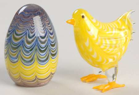 Lenox Art Glass Figurines Spring's Arrival Set Of 2 - Boxed