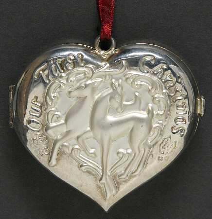 Our First Christmas Heart Locket - Boxed