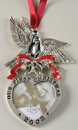 Our First Christmas Doves W/ Heart Frame - Boxed