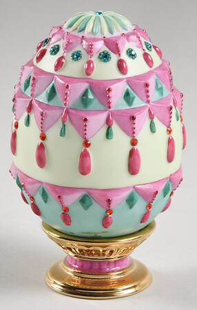 Parvaneh Holloway Figurines Bedazzled Egg With Base - Boxed