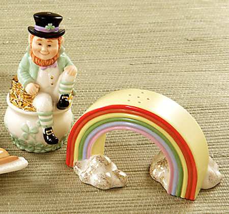 St Patricks Day Figures Luck Of The Irish Salt & Pepper - Boxed