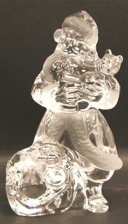Lenox Crystal Christmas Figurines Jolly Santa Claus - Boxed