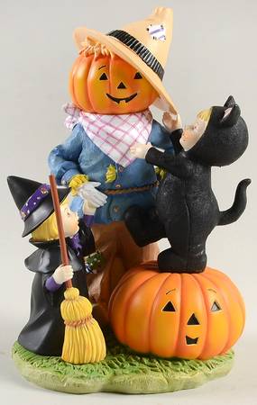 Halloween Figurines Pumpkin Scarecrow - Boxed