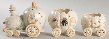 Halloween Figurines Halloween Harvest Train 3pc - Boxed