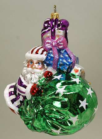 Larry Fraga Christmas Ornament Striped Jammies - No Box
