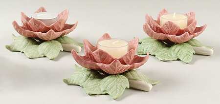 Floral Votives Poinsettia Votives-Set Of 3 - Boxed