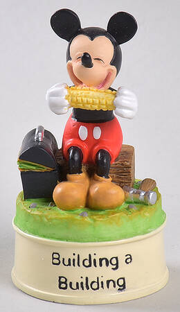Movie Star Mickey Thimble Collection Building A Building - Boxed