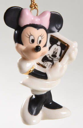 Romantic Moments Ornament Tree Minnie With Photo Of Mickey - No Box