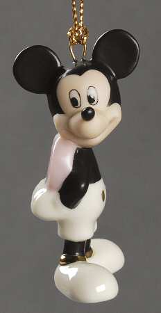 Romantic Moments Ornament Tree Mickey Hiding Heart - No Box