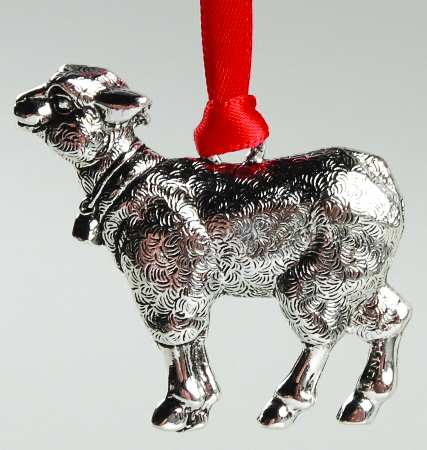 Vintage Silverplate Ornaments Lamb - Boxed