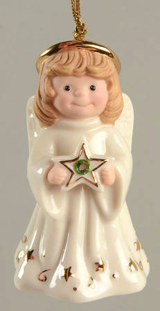 My Birthstone Angel Ornament August - Boxed