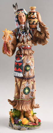 Thanksgiving Pencil Sculpture Collection Native Blessings Squaw - Boxed