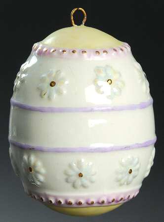 Easter Traditions Tree Egg W/ Purple Stripes - No Box