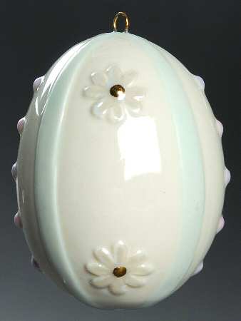 Easter Traditions Tree Egg W/ Blue Stripes - No Box
