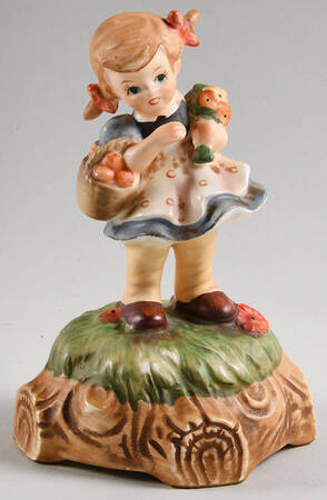 LEFton Music Boxes Girl With Flower Basket-Music Box - No Box