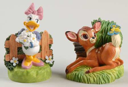 Disney Magic Thimble Collection Bambi And Daisy Duck - Boxed