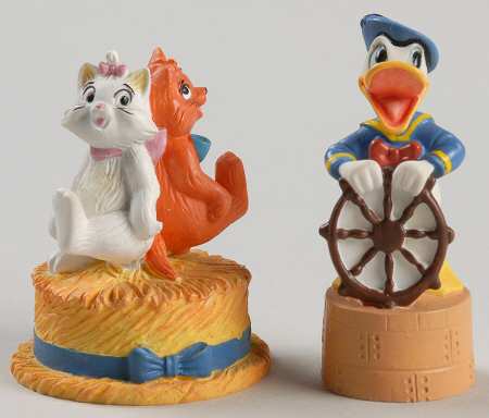 Disney Magic Thimble Collection Donald Duck & Aristocats - Boxed
