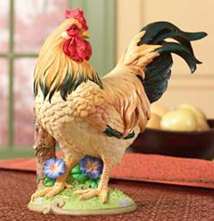 Rooster Figurines Morning Greetings Rooster - With Box