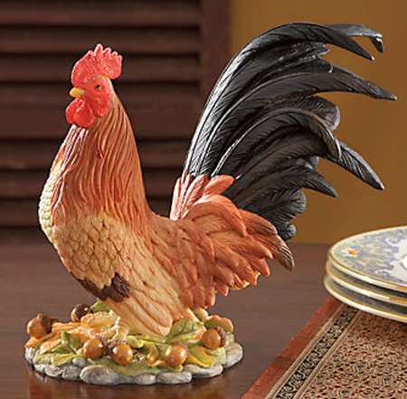 Rooster Figurines Autumn's Call Japanese Bantam Rooster - Boxed